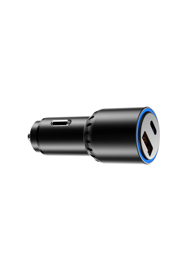 Huntkey Car Charger C63 - Output 63W  Fast Charger Compatible with iPhone 15 Pro Max/15 Pro/15/14/13 Pro Max/12/11, iPad Pro/mini 6,Samsung S23/S22, Huawei Mate20, MAX45W USB-A+USB-C Fast Charger - Image 2