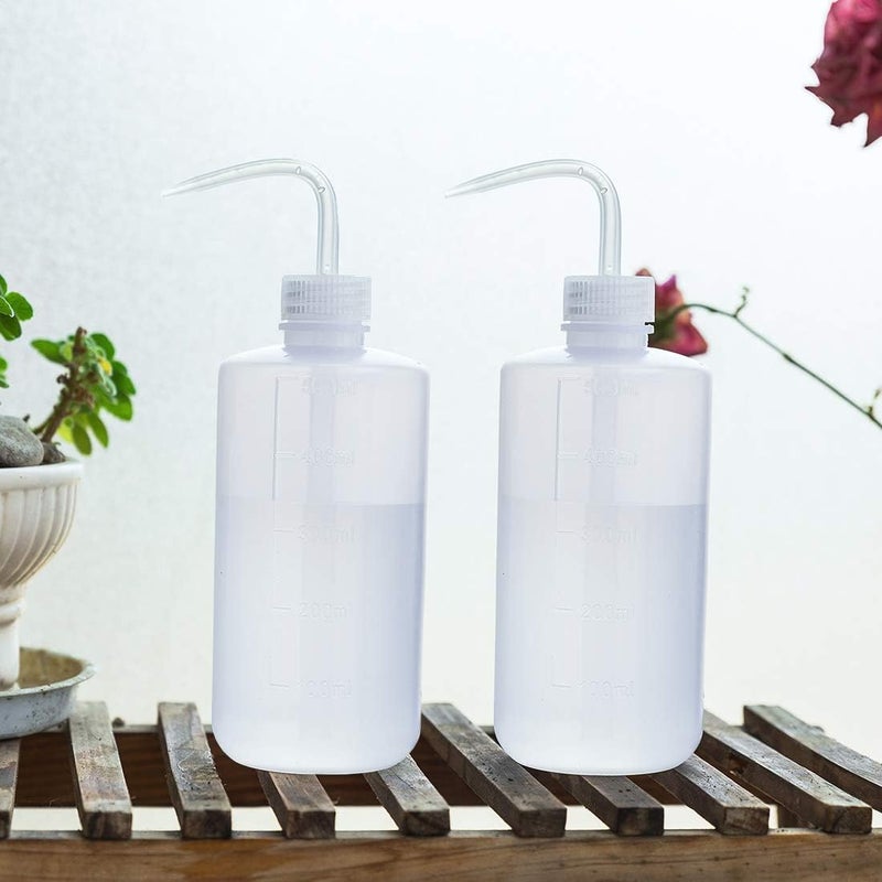 Oubest Squeeze Washing Bottle Succulent Watering Bottle 500ml Water Squirt Irrigation Squeeze Sprinkling Can Plastic Wash Plant 2pc - Image 2