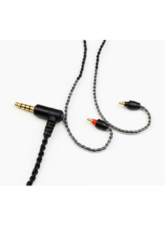 Generic Four-strand Copper Silver-plated Black Twisted Shure Injection IE40MMCX0.78IE80QDCTFZ Headset Upgrade Cable-Color:IE40 +3 Yuan-Length:3.5 Injection Elbow  - Image 1
