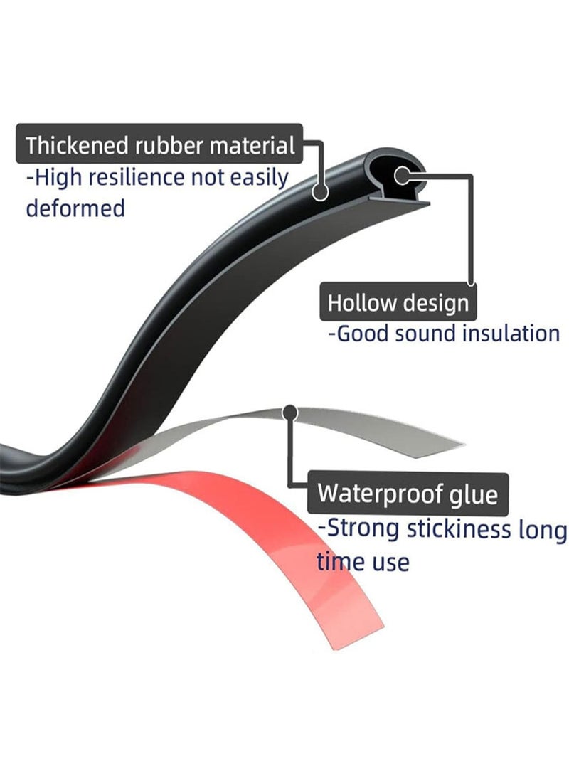 PTTIMFFM 2 Rolls Door Weather Stripping Seal Strip, Self-Adhesive Silicone D-Shape Seal for Doors and Windows (2×3Meters) - Image 2