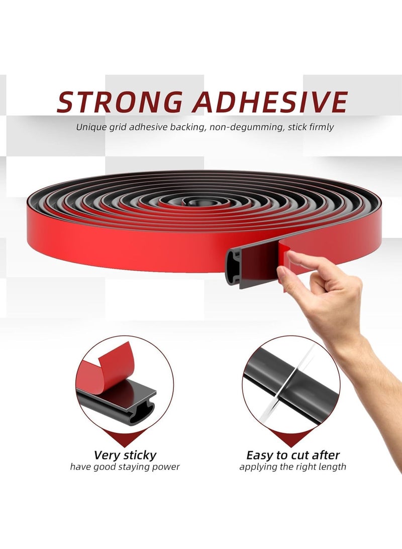 PTTIMFFM 2 Rolls Door Weather Stripping Seal Strip, Self-Adhesive Silicone D-Shape Seal for Doors and Windows (2×3Meters) - Image 3