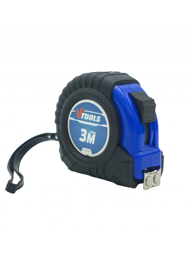 VTOOLS 3M Measuring Tape, 1mm Blade Thickness, Self-Lock Tape Measure, Easy to Read, Magnetic Tip Hook and Shock Absorbent Case - Image 1