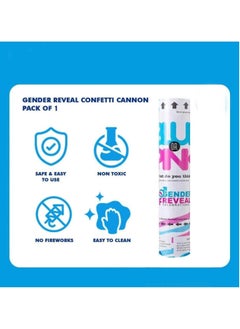 bbet Gender Reveal Confetti Cannon 30 cm Party Poppers For Pregnancy Announcement and Baby Girl Gender Reveal Party Supplies 2 Pack, 30cm -Pink  - Image 3