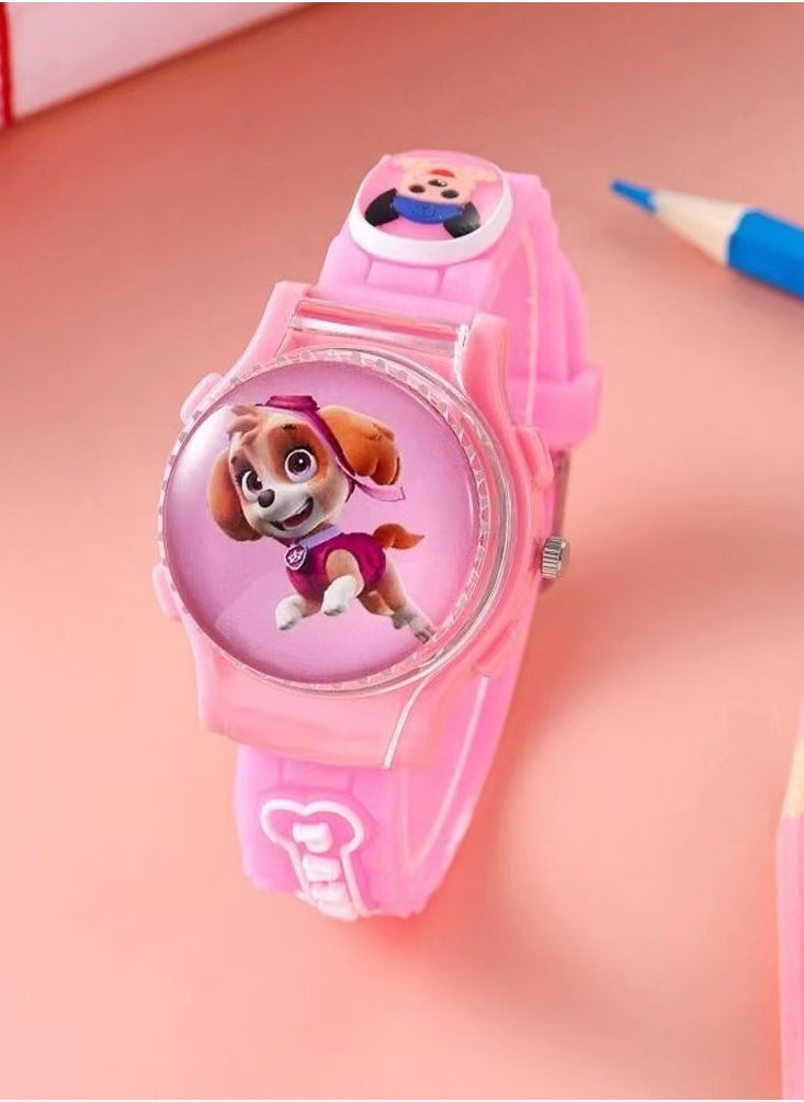 PAW PATROL - Pink PAW Patrol Cartoon Flip Cover Children's Watch (The Cover Can Turn) - Image 1