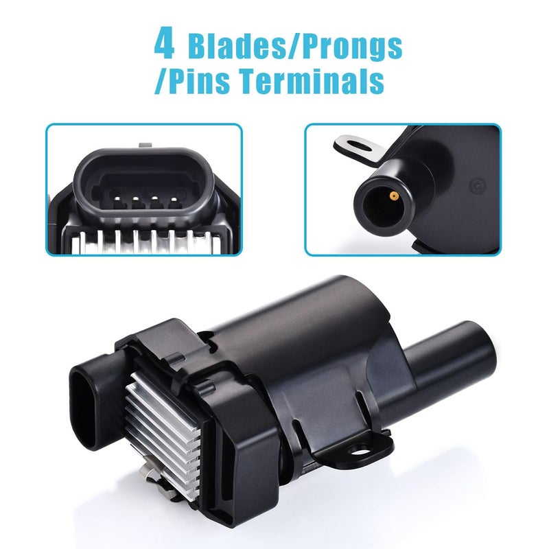 MAS Set of 8 Round Ignition Coils Pack UF262 & 748UU 8.5mm Spark Plug Wire Set Compatible with Chevy Hummer H2 Cadillac GMC Yukon Silverado Sierra 1500 4.8L 5.3L 6.0L Replacement for C1512 D585 - Image 4