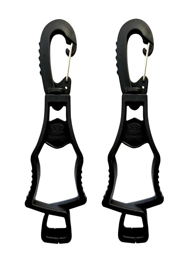 Seibertron Patented Glove Clips, Work Gloves Grabber Holder Clip to Pants, 2 Pieces Black - Image 1