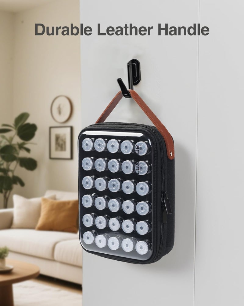 Luxtude حامل زجاجة الأنسولين لوكستود 30 فتحة حالات تخزين الببتيد الشفافة لمرضى السكري زجاجات 10 مل U100 حقيبة تنظيم زجاجة الأنسولين للسفر فقط - Image 5