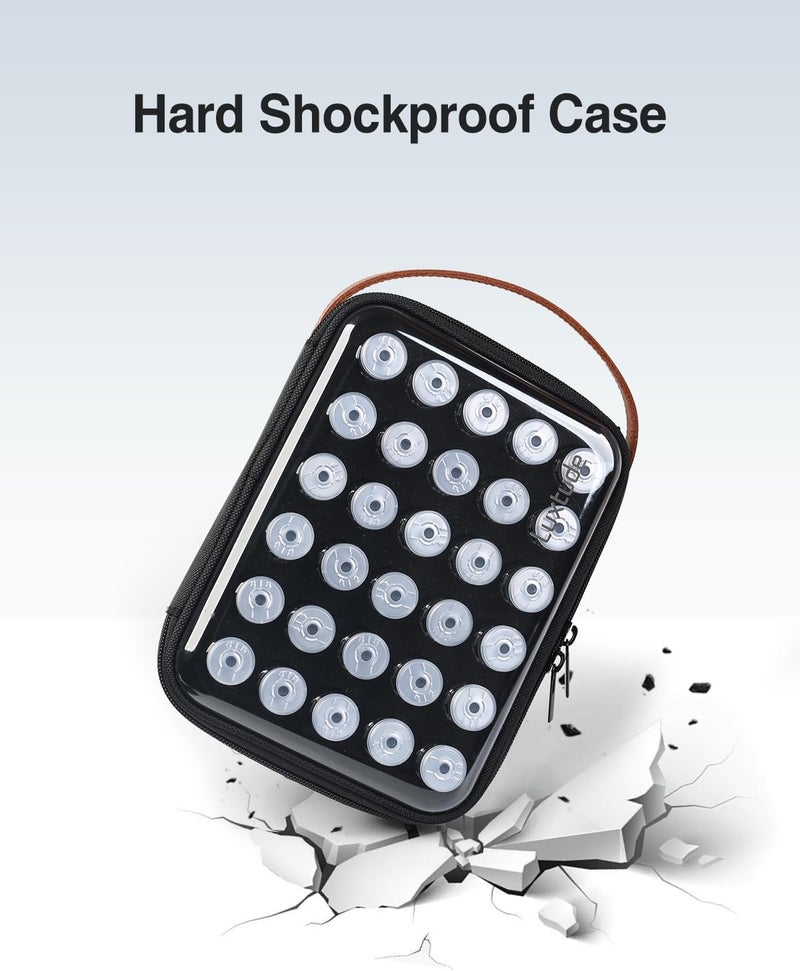 Luxtude حامل زجاجة الأنسولين لوكستود 30 فتحة حالات تخزين الببتيد الشفافة لمرضى السكري زجاجات 10 مل U100 حقيبة تنظيم زجاجة الأنسولين للسفر فقط - Image 4