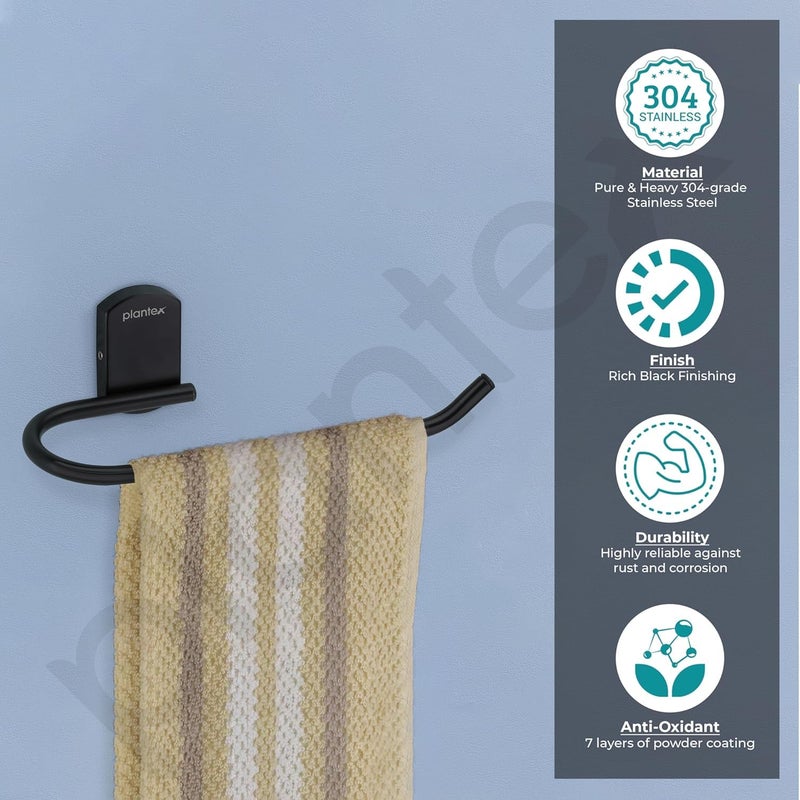 Plantex 304 Grade Stainless Steel Napkin Holder for washbasin Black - Image 4