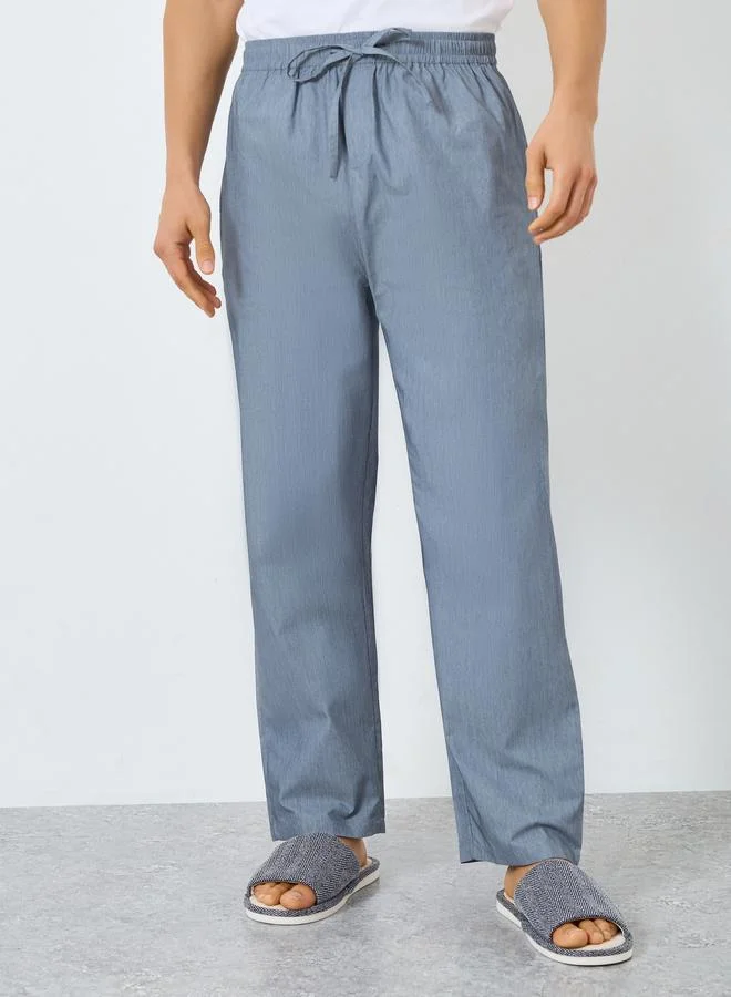 ستايلي مجموعة من 2 بنطال بيجاما قطن بقصة مريحة