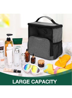 GUDOO Shower Mesh Caddy Bag Portable Shower Caddy for College Dorm Travel Separate Compartment Large Capacity Quick Dry Mesh Base Hanging Toiletry Bath Bag for Student  - Image 2