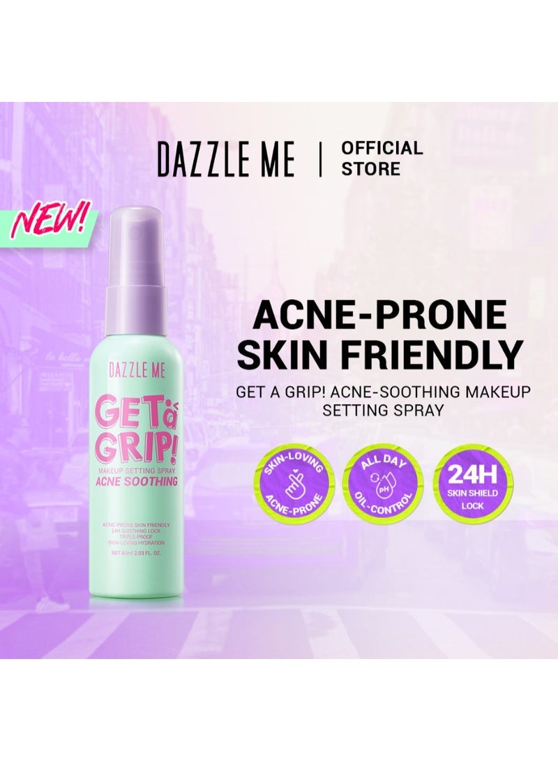 Dazzle Me Get A Grip! Acne Soothing Makeup Setting Spray 60ml – Long Lasting Makeup Fixer Mist, Oil Control, Skin Soothing & Fresh Finish - Image 5