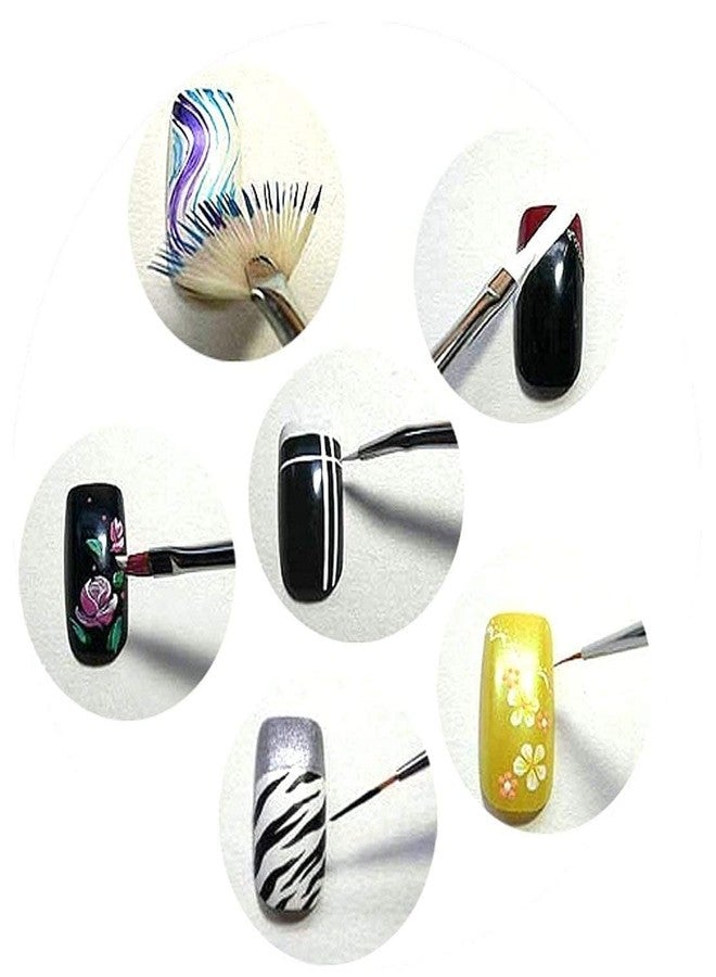 Ruby Face Rubyface 20 pcs Nail Art Brushes, Nail Art Design Painting and Drawing UV Polish Brush Tool Kit, 15 pcs Nail Art Brushes Kit with 5 pcs Nail Dotting Pens, Multicolored - Image 2