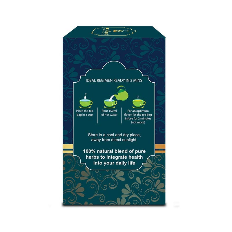 HINDUSVEDA TEA- Mint Green Tea -25 Tea Bags - 100% Refreshing Natural Mint With Exotic Green tea for wellness & calmness - Better infusion 25 tea bags (50 gram) (PACK OF 3 BOX / 75 TEA BAG) - Image 2