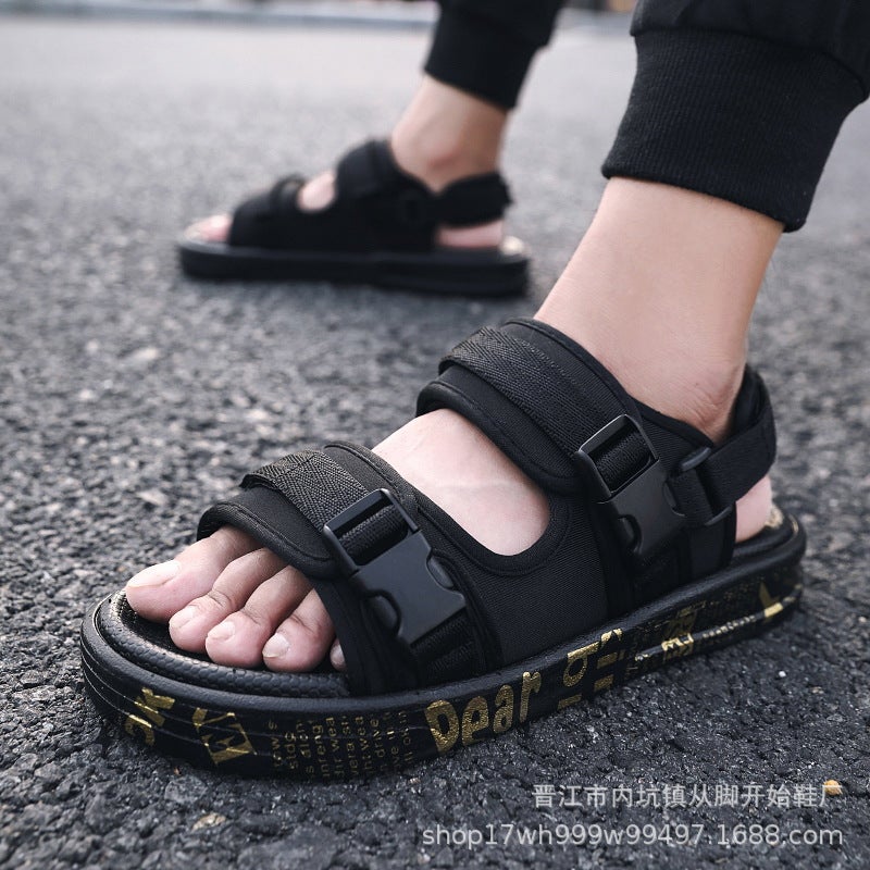 Children'S Slippers Summer Korean Version Of Hook And Loop Soft Bottom Children'S Boys Children'S Shoes A Generation Of Hair - Image 1