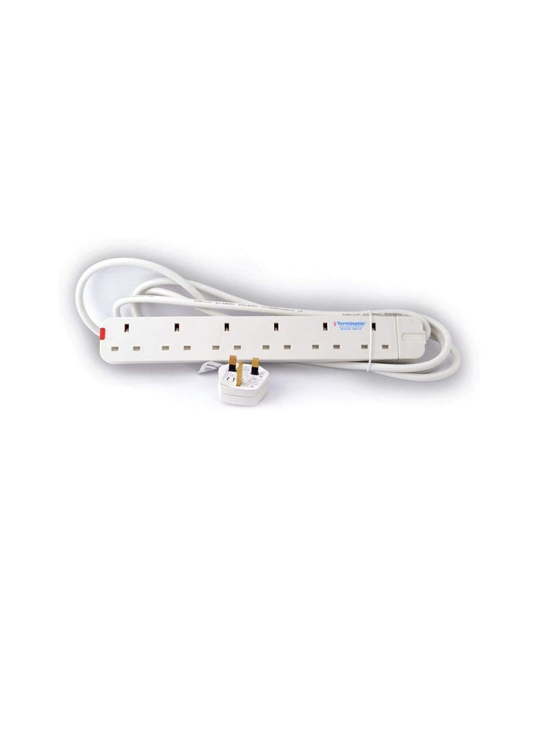 Terminator Terminator 6 Way Power Extension UK Sockets - TPB 1110-3M  - Image 2