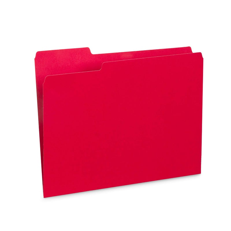 Blue Summit Supplies File Folder, 1/3 Cut Tab, Letter Size, Red, Great for Organizing and Easy File Storage, 100 Per Box - Image 5