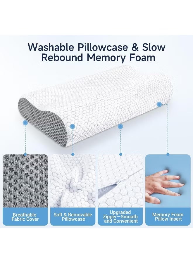 A very comfortable medical pillow for all sleeping positions, a memory foam pillow to treat neck pain, straighten the spine, and obtain a correct and comfortable sleeping position. - Image 5