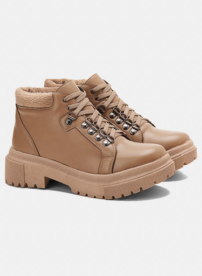 TGS Fur Lace Boots  - Image 1