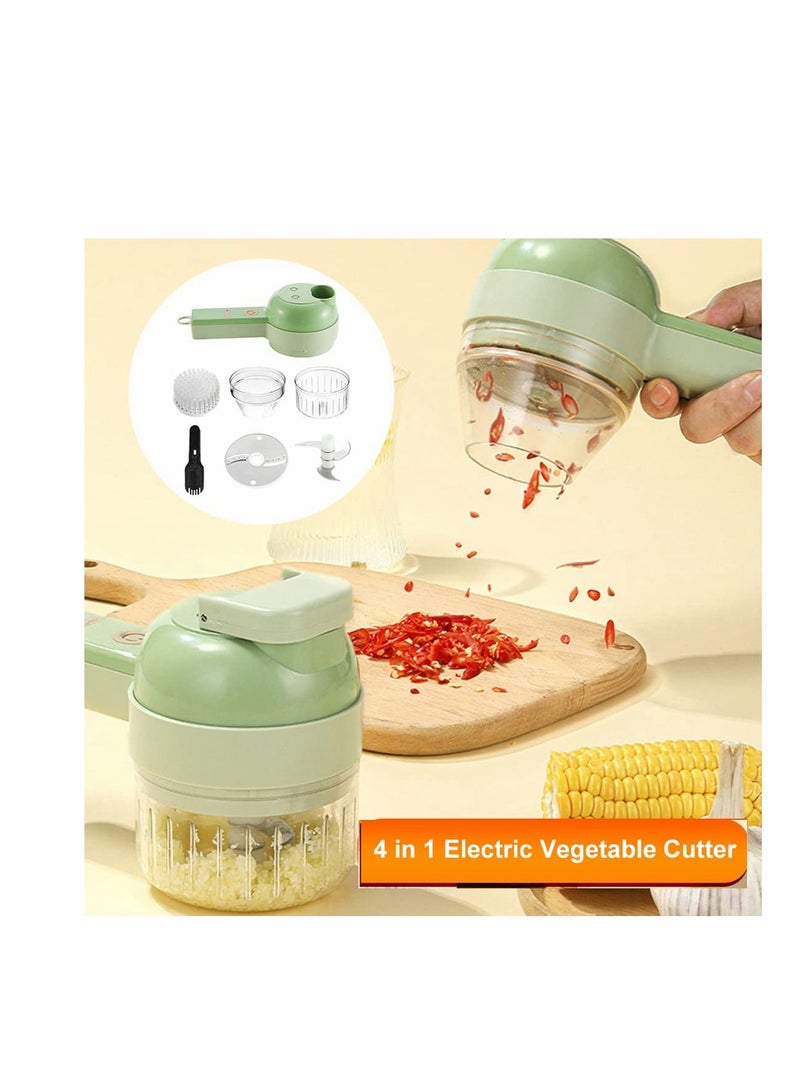 Y&D 4 in 1 Handheld Electric Vegetable Cutter Set,Wireless Food Processor Chopper for Garlic Chili Pepper Onion Ginger Celery Meat with Brush  - Image 2