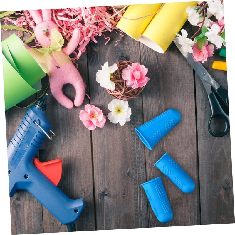 klarako 10pcs Scrapbooking Protectors Cracking Cots Sleeves Covers Scalding Finger Slip Trigger Anti Fingertip Protector Random Non- Tools Non-Slip with Sewing Sleeve Insulation Silicone - Image 4