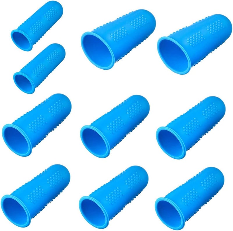klarako 10pcs Scrapbooking Protectors Cracking Cots Sleeves Covers Scalding Finger Slip Trigger Anti Fingertip Protector Random Non- Tools Non-Slip with Sewing Sleeve Insulation Silicone - Image 1