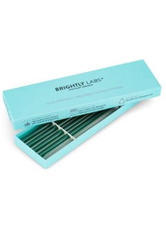 BRIGHTLY LABS Set of 4 Eco-Friendly Reusable Glass Drinking Straws with Cleaning Brush - Sustainable Alternatives for Plastic Straws, Ideal for Daily Use, Travel, and Parties. Enjoy Refreshing Beverages  - Image 5