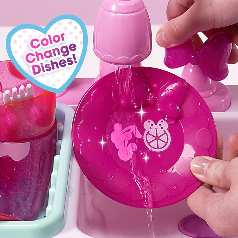 Minnie Just Play Minnie's Happy Helpers Magic Sink Set, Pretend Play Working Sink, Kids Kitchen Set Toys, by, Multi-color - Image 3