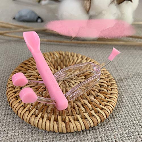 AITIME Soft Contact Lens Insertion and Removal Tool Set - Contact Lens Handler Device Includes Tweezers and Soft Silicone Scoop, Contact Lenses Removers for Travel Home Use (Pink) - Image 3