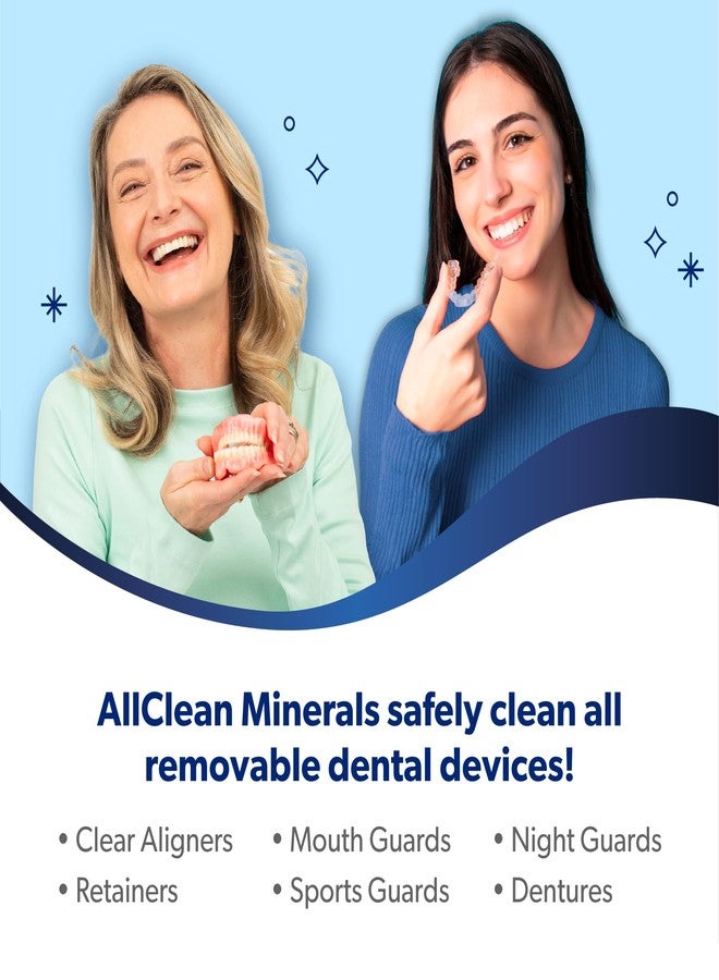 EverSmile AllClean Minerals – Deep Cleaner for Retainers, Clear Aligners, Invisalign, Dentures, Night & Mouth Guards – Removes Stains, Odors & Plaque in 3-Minutes – Up to 120 Uses (300g, 1 Pack - Image 5