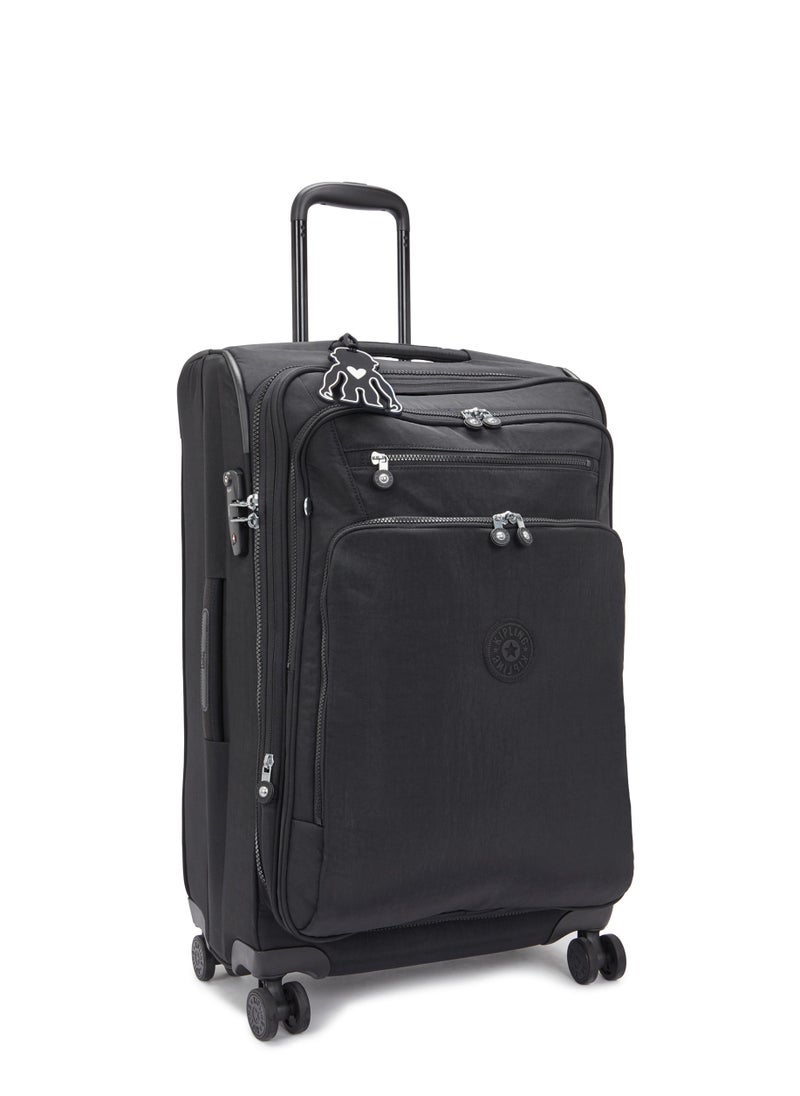 kipling - New Youri Spin Medium Wheeled Travel Case with Extendable Trolley Handle Black Noir - Image 1
