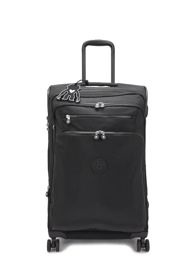 Kipling New Youri Spin Medium Wheeled Travel Case with Extendable Trolley Handle 68cm/26inches, 3.72kg, 70L Black Noir