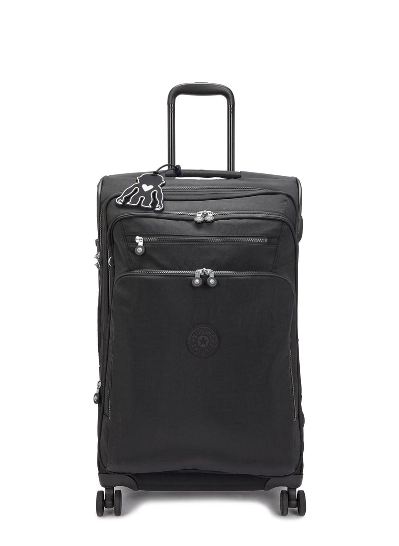 kipling - New Youri Spin Medium Wheeled Travel Case with Extendable Trolley Handle Black Noir - Image 1