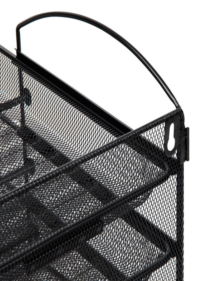 Mind Reader 4-Tier Paper Tray, File Storage, Desktop Organizer, Wall Mountable, File Organization, Metal Mesh, Black - Image 5