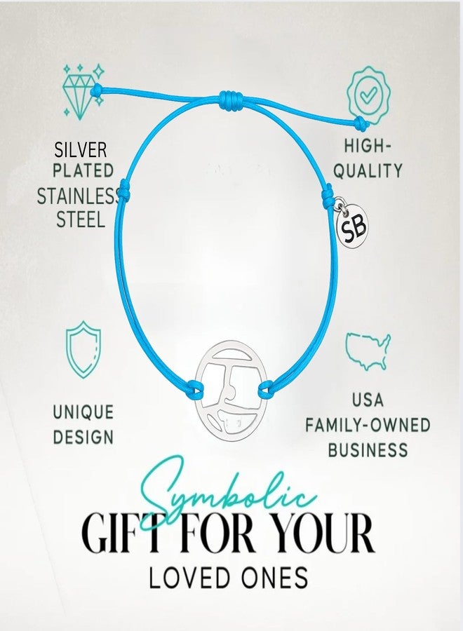 Sportybella Gymnastics Bracelet for Girls - Adjustable Stainless Steel Charm Wristband - Waterproof Teal Cord - Inspirational Gift for Athletes, Daughters, Friends, Teammates - Image 3