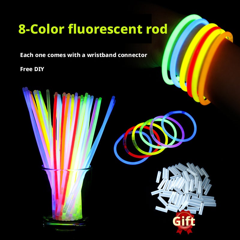100 قطعة أساور عصا مضيئة ألعاب ضوئية يمكن التخلص منها - Image 3