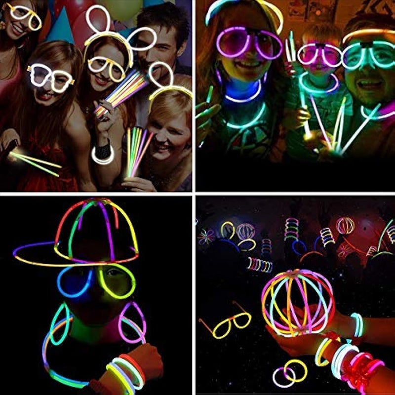 100 قطعة أساور عصا مضيئة ألعاب ضوئية يمكن التخلص منها - Image 4