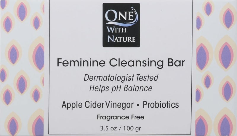 One With Nature Fragrance Free Feminine Cleansing Bar 35 OZ