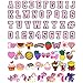 CUNUEN Pink Letters Numbers Girls Decoration Charms Cute Girly Charm Gift for Girls Kids Teens Women Adults - Image 3