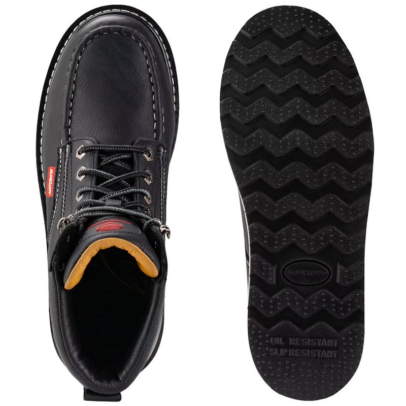 SUREWAY 6â€ Mens Heavy Duty Steel/Composite/Soft Toe Work Boots for Men,Goodyear Welt,Extremely Comfortable Durable Proved,Superior Oil/Slip Resistant,Thicker Leather,Wedge Sole,Moc Toe Work - Image 4