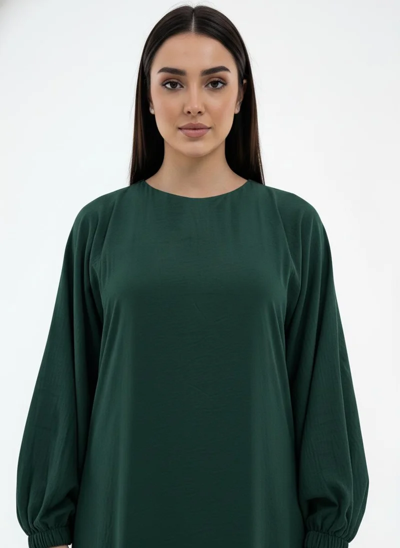 MSquare Fashion Lightweight Green Harir Maqsood Prayer Abaya