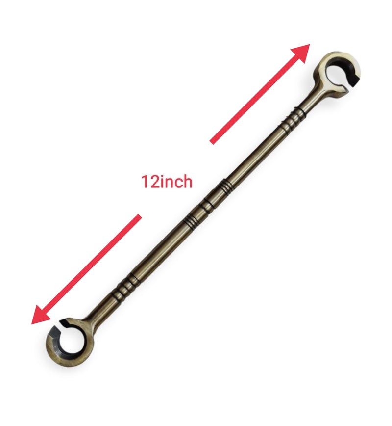 Kkriya Home Decor Life TIME Warranty HI Grade Quality Extension Rod for Swing Hammock Patio Punching Bag Antique Finish Pure Stainless STELL Brass 12MM Rod with Weight Capacity of 500KG Pack of 8PCS - Image 2