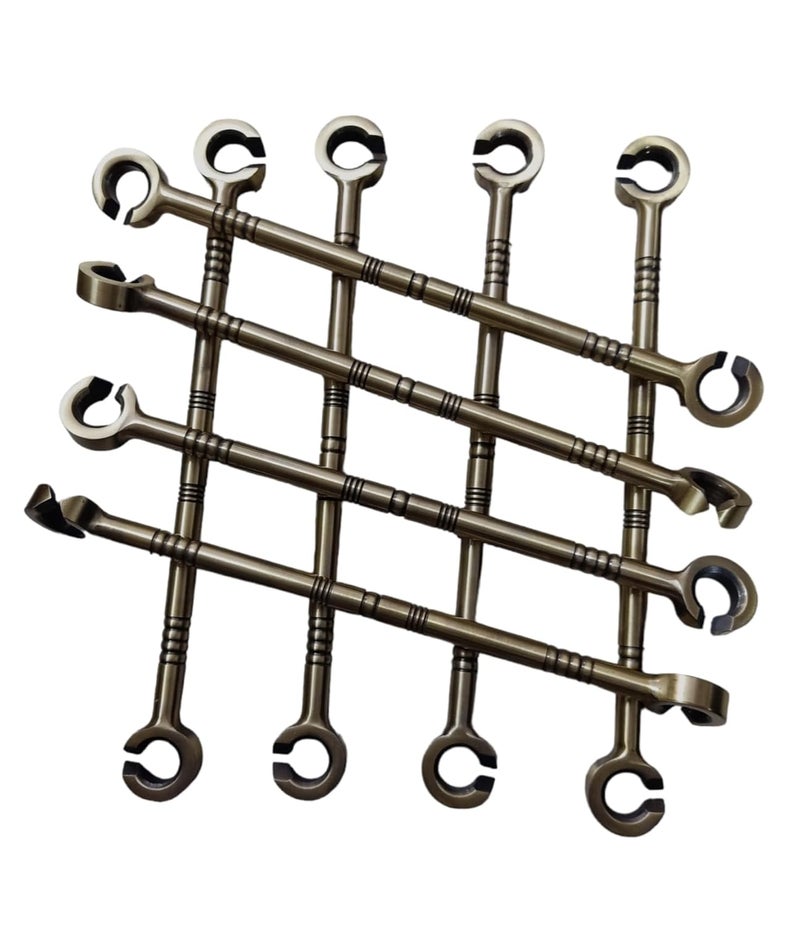 Kkriya Home Decor Life TIME Warranty HI Grade Quality Extension Rod for Swing Hammock Patio Punching Bag Antique Finish Pure Stainless STELL Brass 12MM Rod with Weight Capacity of 500KG Pack of 8PCS - Image 1