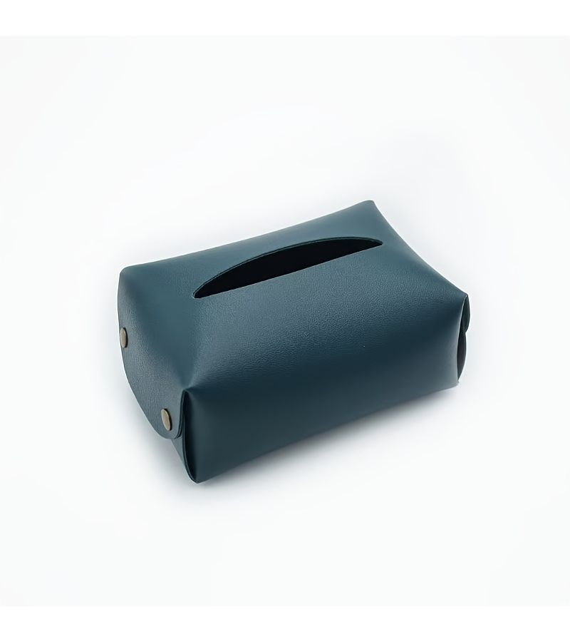 2pcs Brown Green Faux Leather Ins Tissue Box Car Home Bathroom Decor - Image 5
