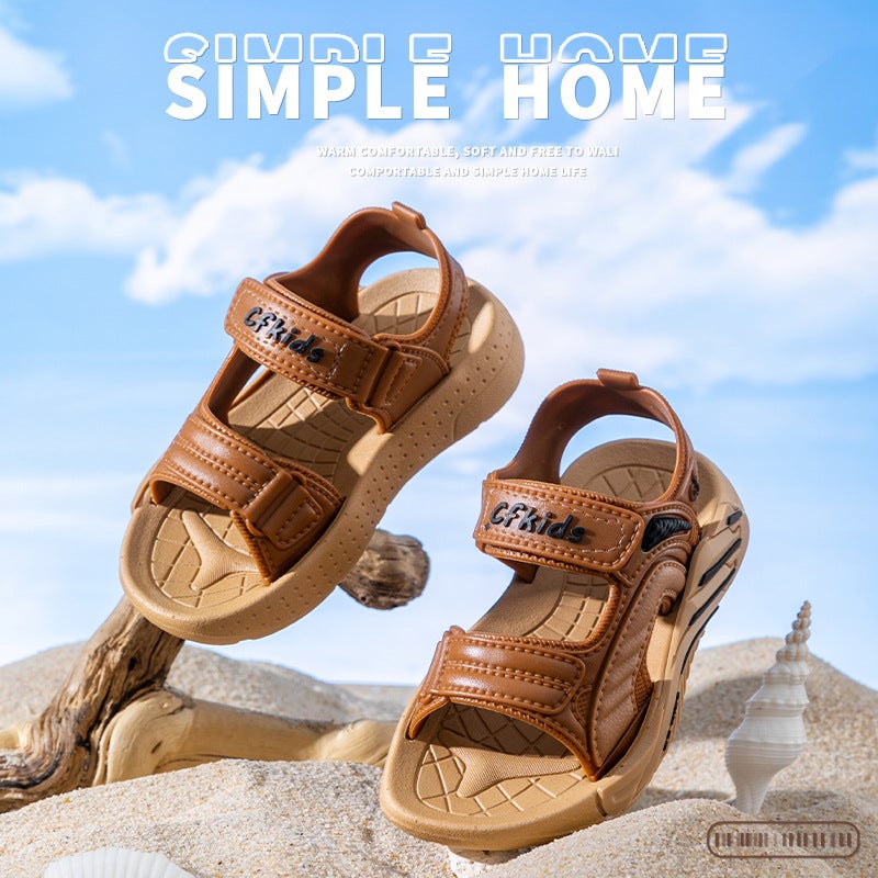 Children'S Sandals Summer Non-Slip Soft Sole Girls Large Children'S Velcro Children'S Shoes Baby Beach Sandals - Image 5