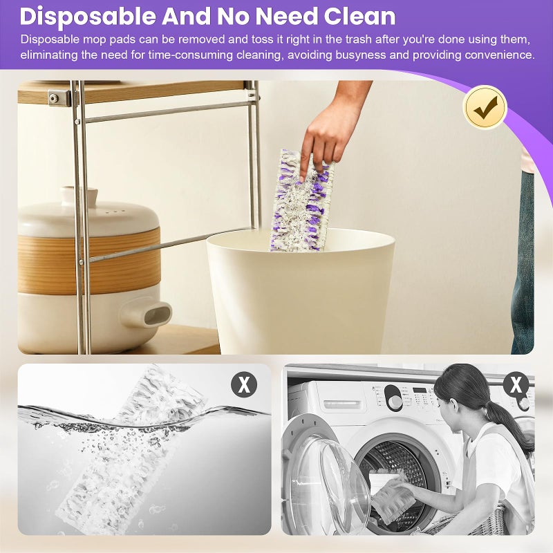 Fenkabs 40 Pack Disposable Refill Pads for Power Mopâ„¢ Multi-Surface and for PowerMopâ„¢ Wood Mop, Repalcement Spray Mopping Pads for All Safe Floors - Image 5