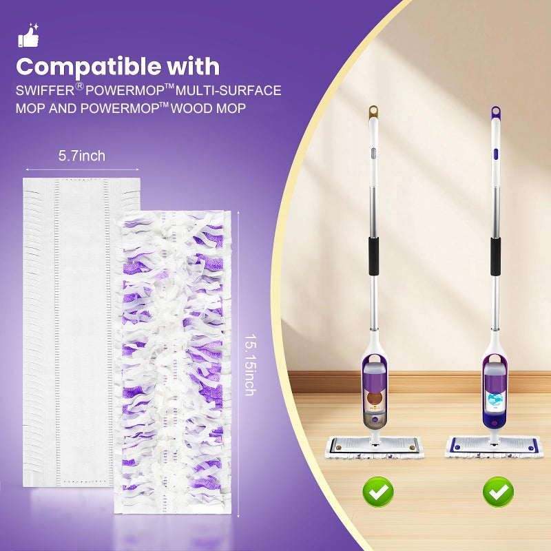 Fenkabs 40 Pack Disposable Refill Pads for Power Mopâ„¢ Multi-Surface and for PowerMopâ„¢ Wood Mop, Repalcement Spray Mopping Pads for All Safe Floors - Image 2