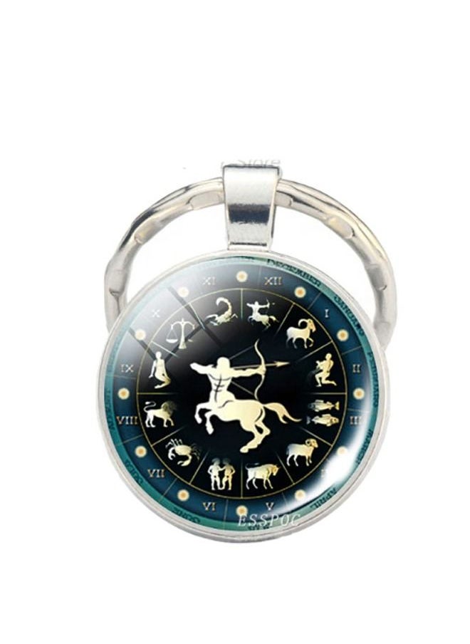 Generic - Sagittarius Zodic Signs Keychain Silver - Image 1