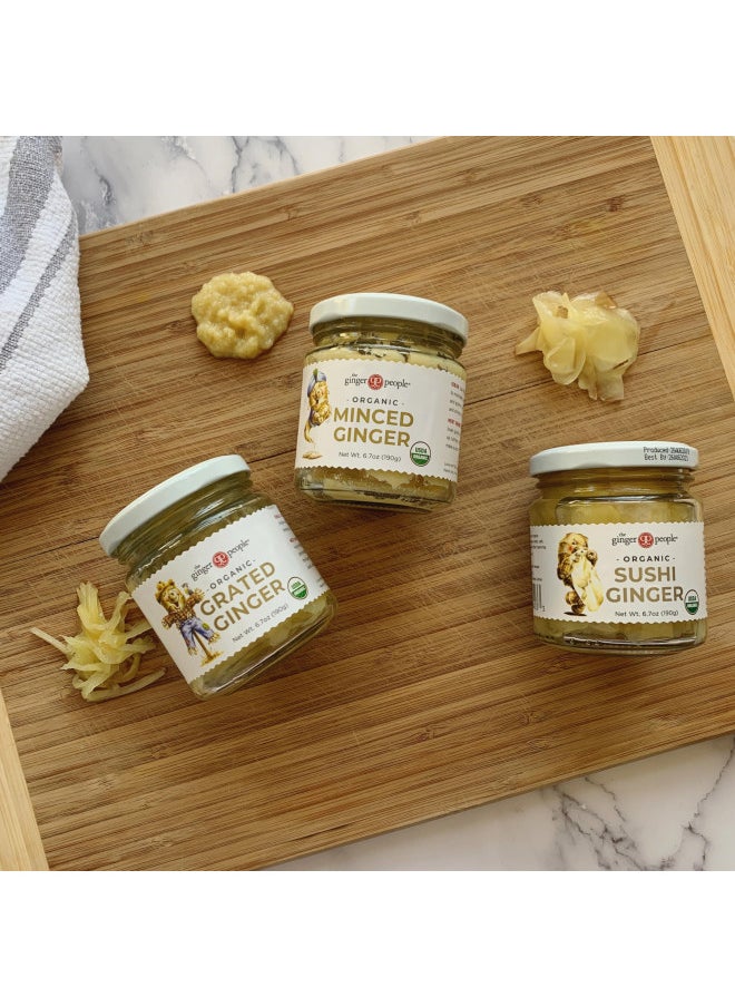 The Ginger People - The Ginger People Organic Grated Ginger, No Artificial Ingredients, 6.7 oz (Pack of 12) - Image 1