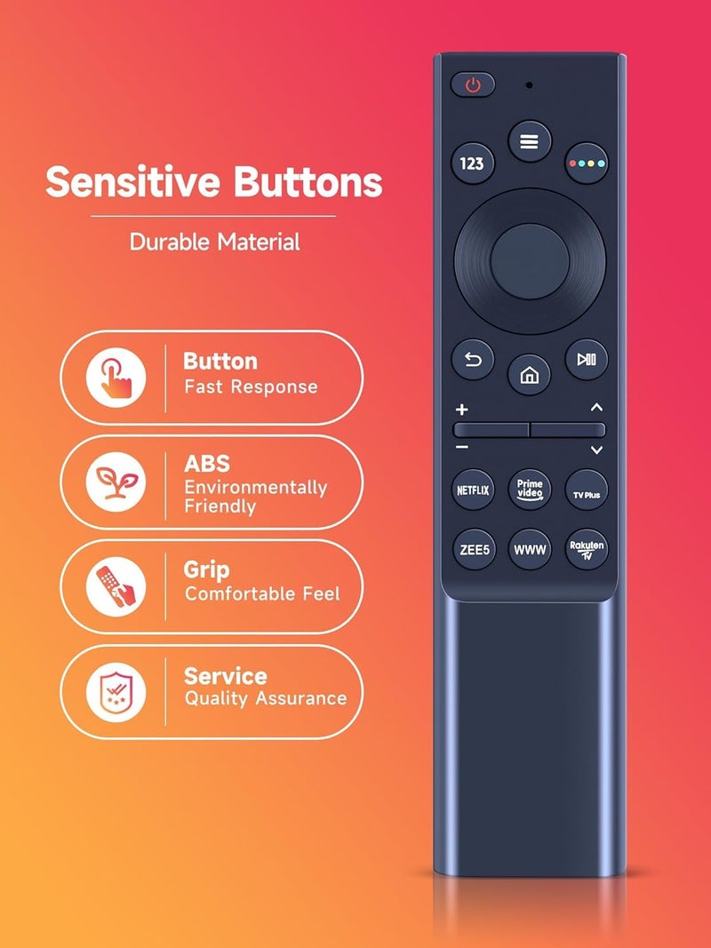 Universal remote-control for samsung smart-tv, remote-replacement of hdtv 4k UHD Curved QLED and more tvs, with netflix prime-video buttons (Samsung 6 Button) - Image 4